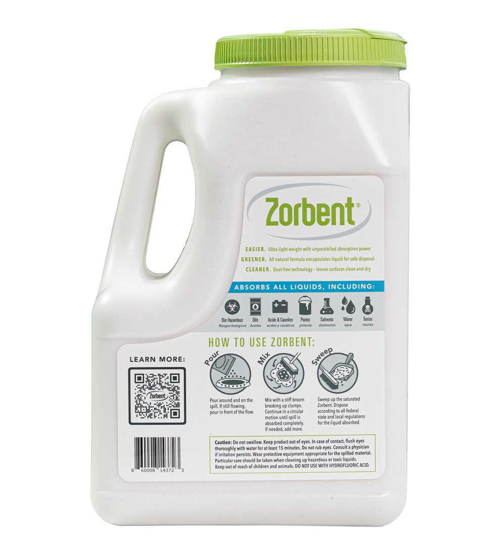 Zorbent® absorb liquid spills
